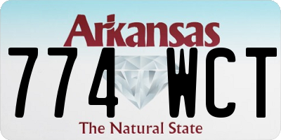 AR license plate 774WCT