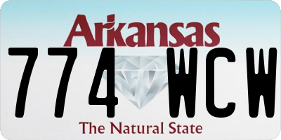 AR license plate 774WCW