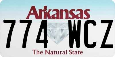 AR license plate 774WCZ