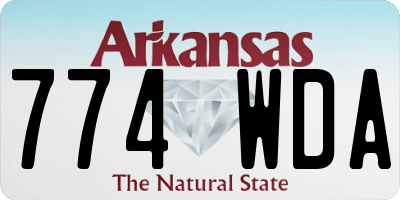 AR license plate 774WDA