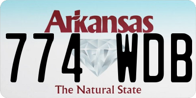 AR license plate 774WDB