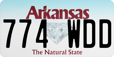 AR license plate 774WDD