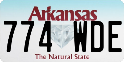 AR license plate 774WDE