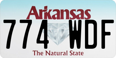 AR license plate 774WDF