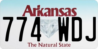 AR license plate 774WDJ