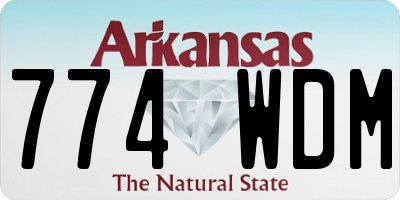 AR license plate 774WDM