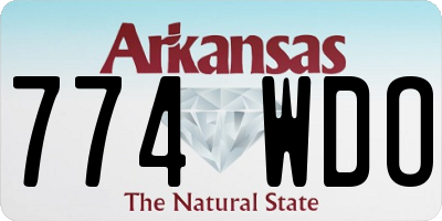 AR license plate 774WDO