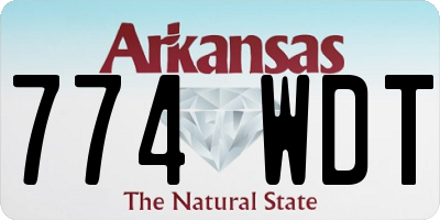 AR license plate 774WDT