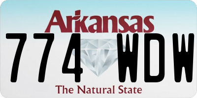 AR license plate 774WDW