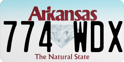 AR license plate 774WDX