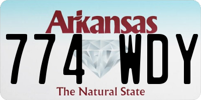 AR license plate 774WDY