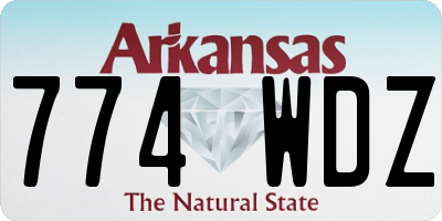 AR license plate 774WDZ