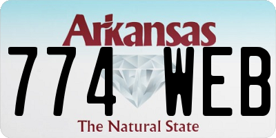 AR license plate 774WEB