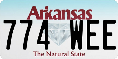 AR license plate 774WEE