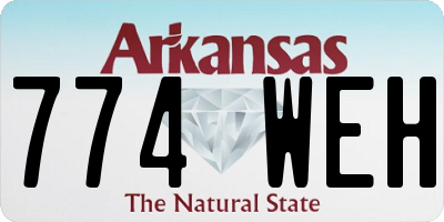 AR license plate 774WEH