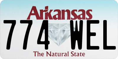 AR license plate 774WEL