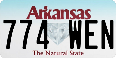AR license plate 774WEN