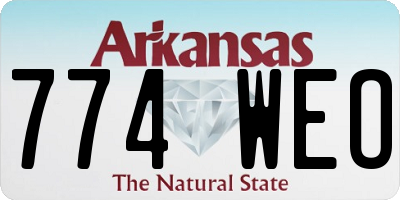 AR license plate 774WEO