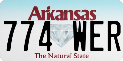 AR license plate 774WER
