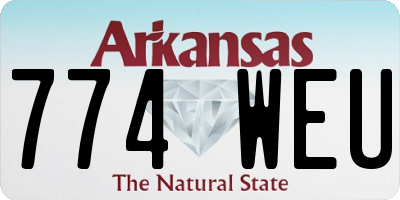 AR license plate 774WEU