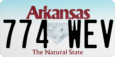 AR license plate 774WEV