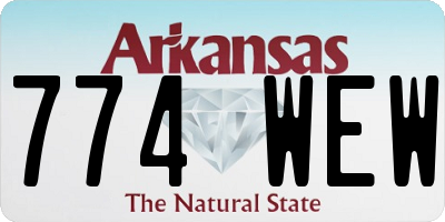 AR license plate 774WEW