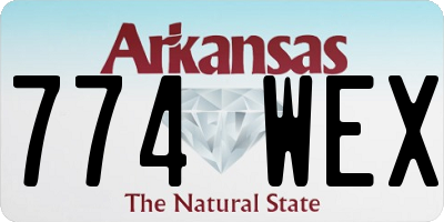 AR license plate 774WEX
