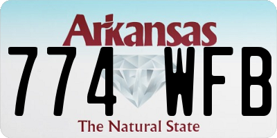 AR license plate 774WFB