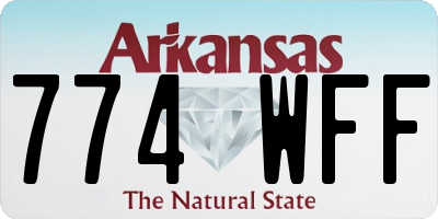AR license plate 774WFF
