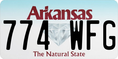 AR license plate 774WFG