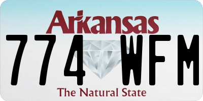 AR license plate 774WFM
