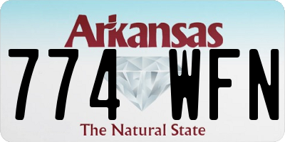 AR license plate 774WFN