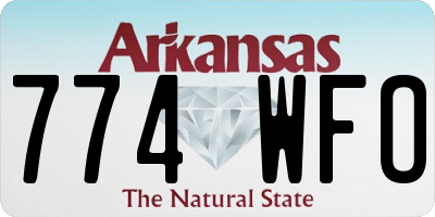 AR license plate 774WFO