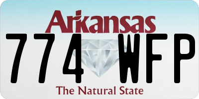 AR license plate 774WFP