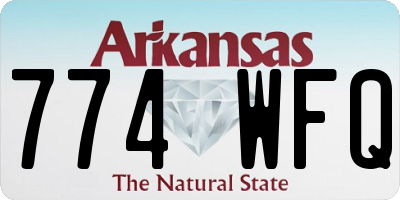 AR license plate 774WFQ