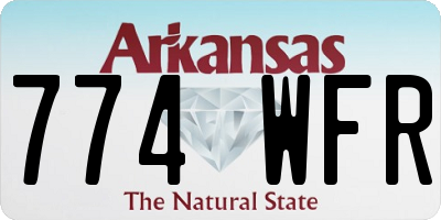 AR license plate 774WFR