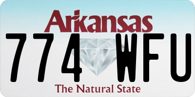 AR license plate 774WFU