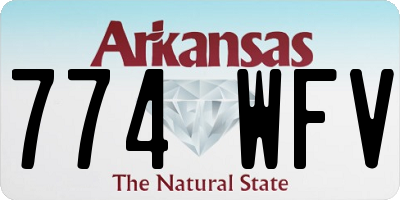 AR license plate 774WFV