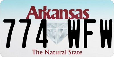 AR license plate 774WFW