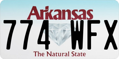 AR license plate 774WFX