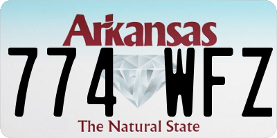 AR license plate 774WFZ
