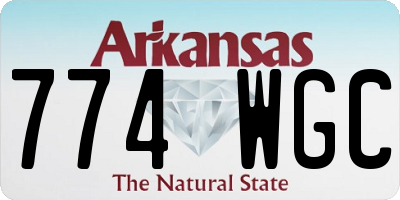 AR license plate 774WGC