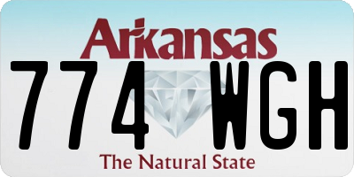 AR license plate 774WGH