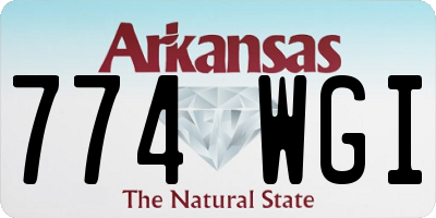 AR license plate 774WGI