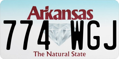 AR license plate 774WGJ