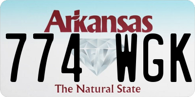 AR license plate 774WGK