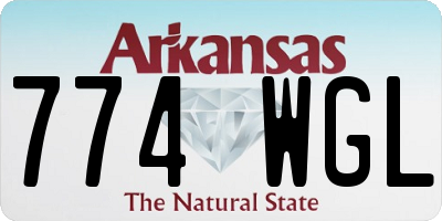 AR license plate 774WGL