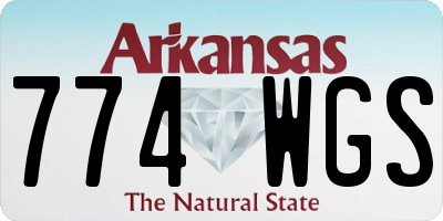 AR license plate 774WGS