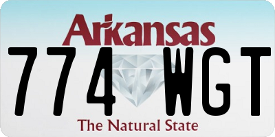 AR license plate 774WGT
