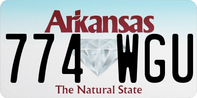 AR license plate 774WGU